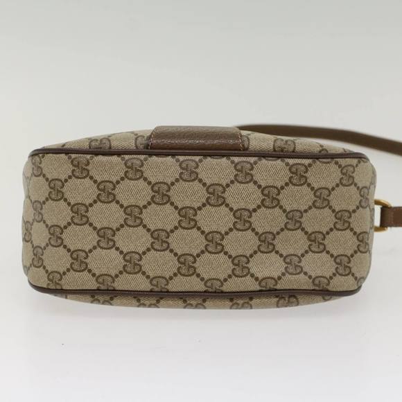GUCCI GG Canvas Web Sherry Line Shoulder Bag Beige Green 39.02.032 Auth 48249 - Picture 5 of 16